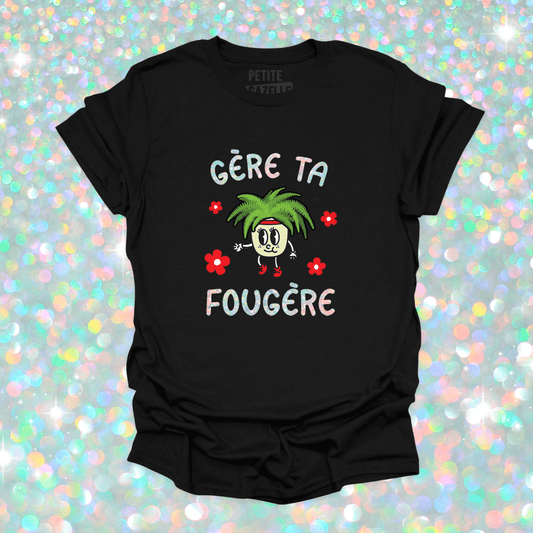 T - SHIRT COL ROND | Gère ta fougère (Holographique) - T-shirt Unisexe Col Rond - Petite Gazelle Atelier