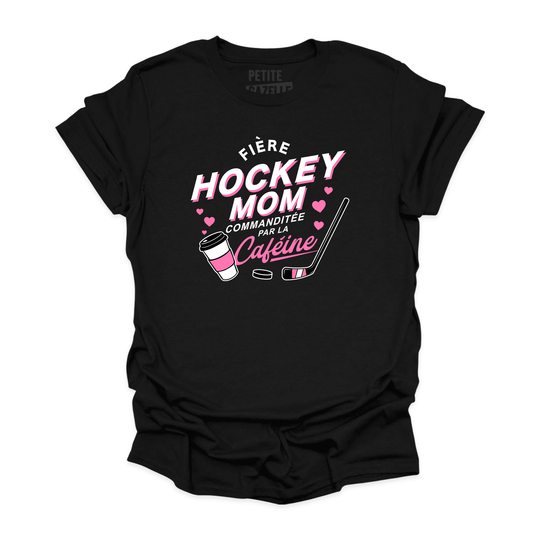 T - SHIRT COL ROND | Hockey Mom - Commanditée par la caféine - T-shirt Unisexe Col Rond - Petite Gazelle Atelier