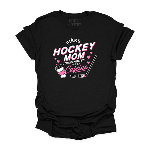 T - SHIRT COL ROND | Hockey Mom - Commanditée par la caféine - T-shirt Unisexe Col Rond - Petite Gazelle Atelier