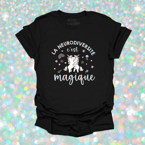 T - SHIRT COL ROND | La neurodiversité c'est magique (Holographique) - T-shirt Unisexe Col Rond - Petite Gazelle Atelier
