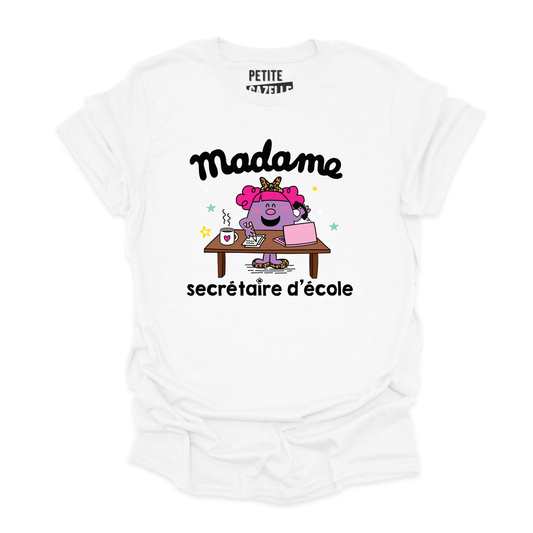 T - SHIRT COL ROND | Little miss secrétaire - T-shirt Unisexe Col Rond - Petite Gazelle Atelier