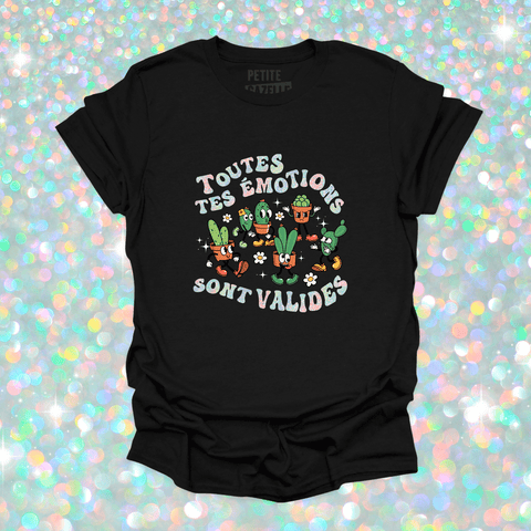 T - SHIRT COL ROND | Toutes tes emotions sont valides (Holographique) - T-shirt Unisexe Col Rond - Petite Gazelle Atelier