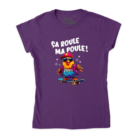 TSHIRT AJUSTÉ | Ça roule ma poule ! - T-Shirt coupe ajustée - Petite Gazelle Atelier
