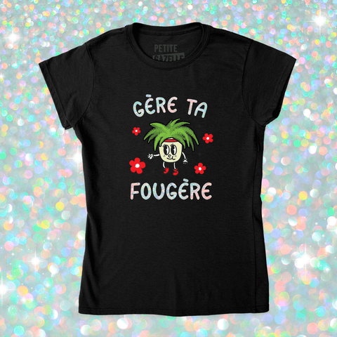 TSHIRT AJUSTÉ | Gère ta fougère (Holographique) - T-Shirt coupe ajustée - Petite Gazelle Atelier