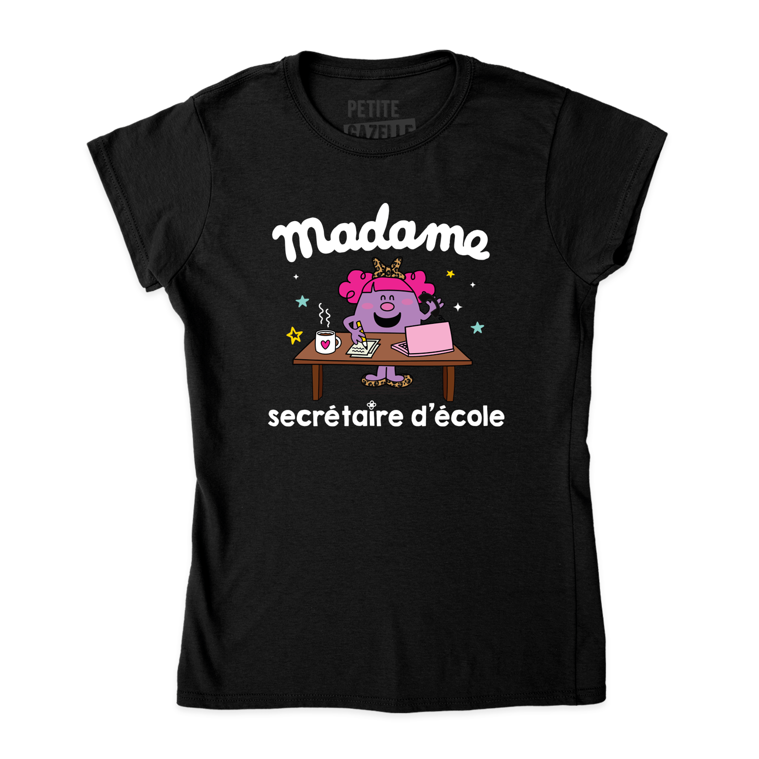 TSHIRT AJUSTÉ | Little miss secrétaire - T-Shirt coupe ajustée - Petite Gazelle Atelier