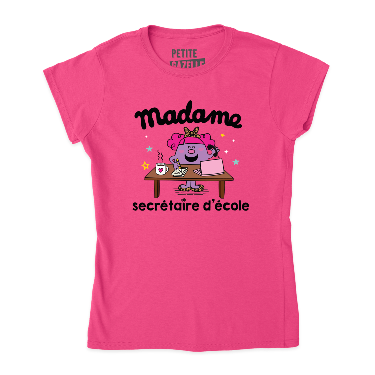 TSHIRT AJUSTÉ | Little miss secrétaire - T-Shirt coupe ajustée - Petite Gazelle Atelier