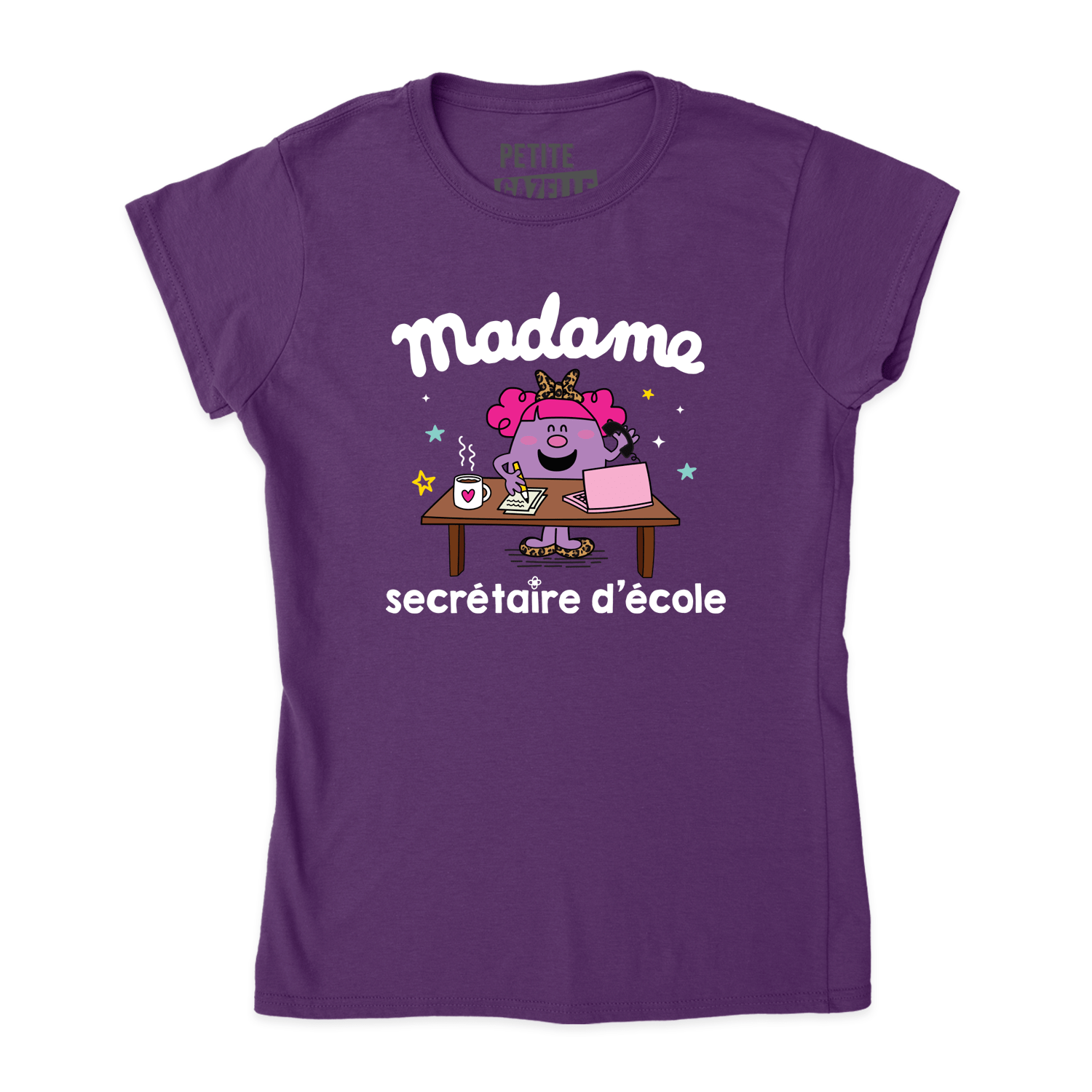 TSHIRT AJUSTÉ | Little miss secrétaire - T-Shirt coupe ajustée - Petite Gazelle Atelier