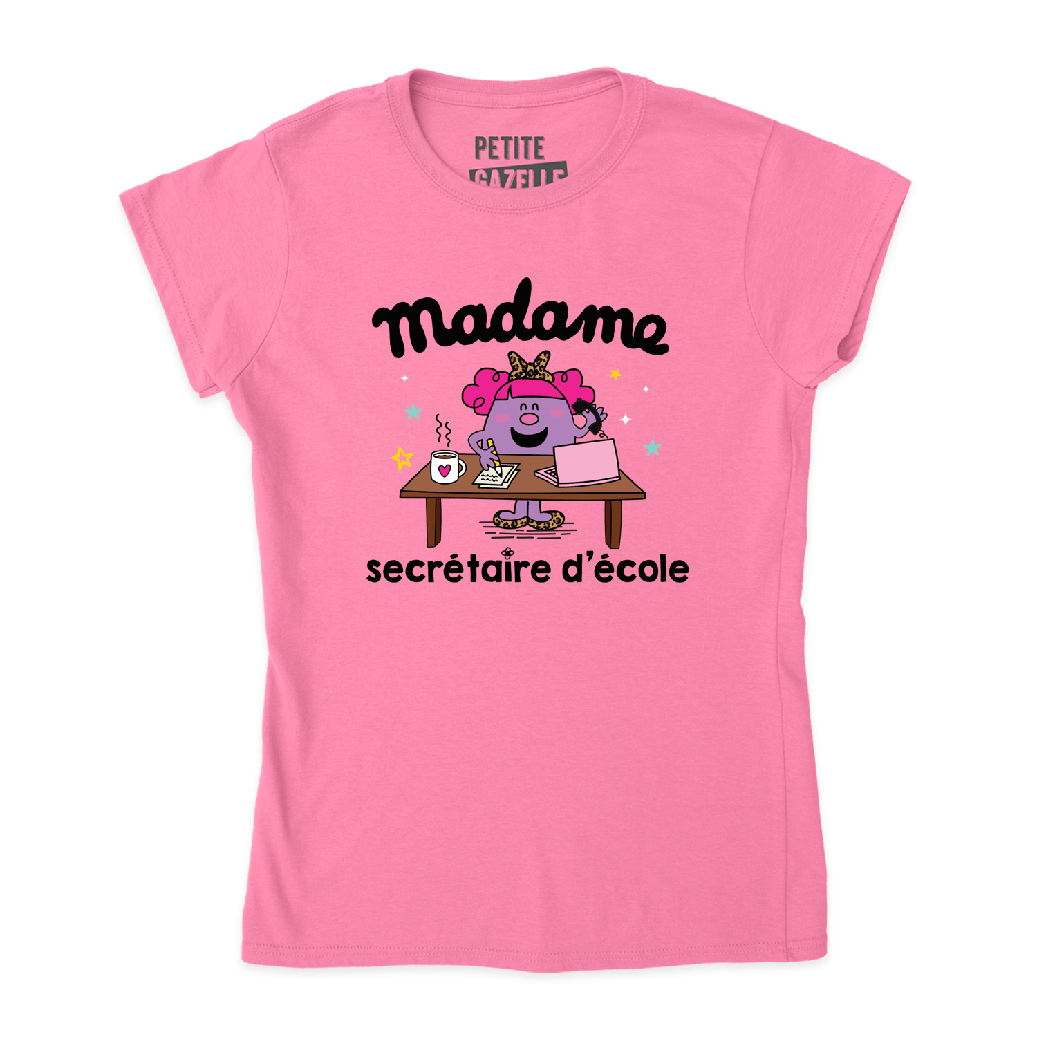 TSHIRT AJUSTÉ | Little miss secrétaire - T-Shirt coupe ajustée - Petite Gazelle Atelier