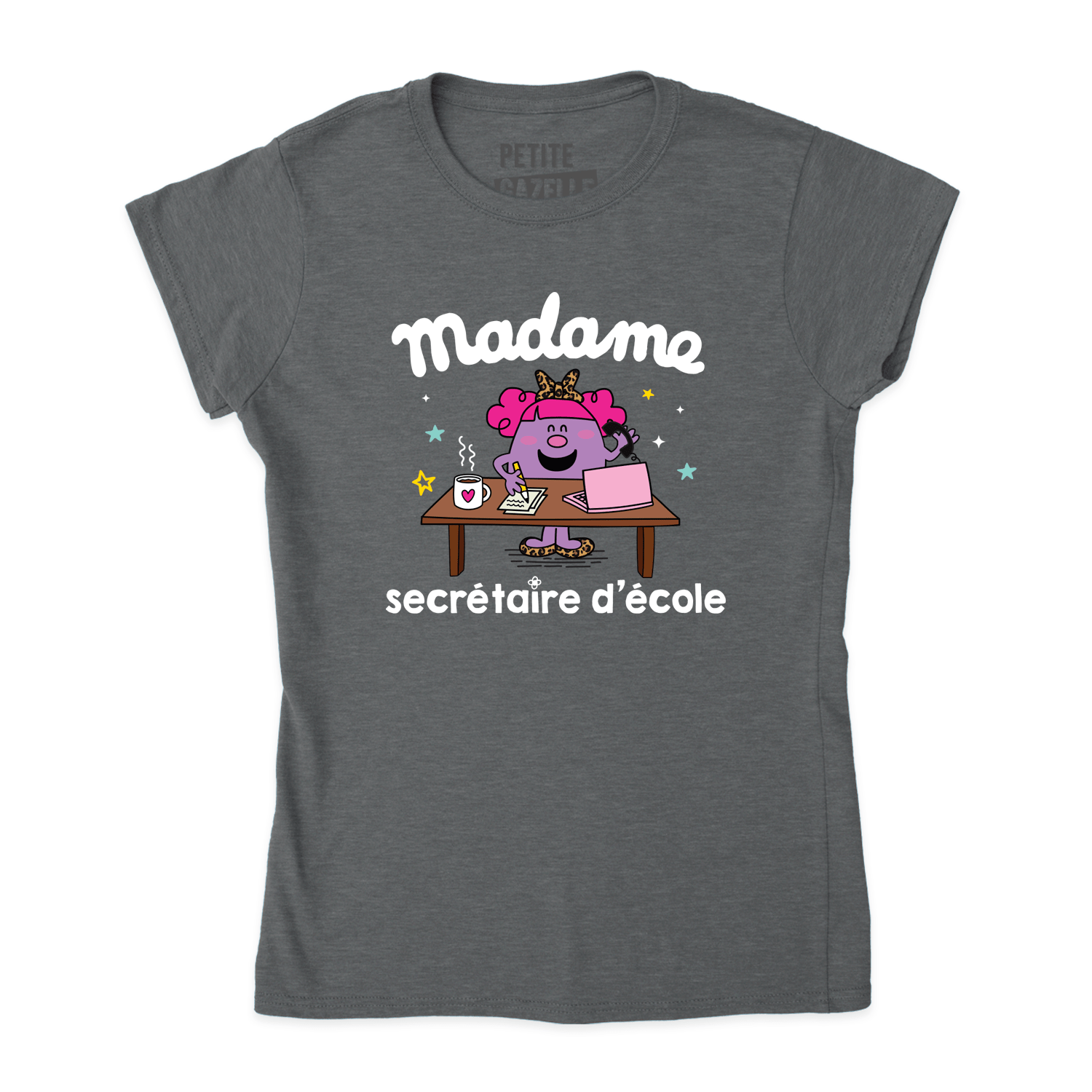 TSHIRT AJUSTÉ | Little miss secrétaire - T-Shirt coupe ajustée - Petite Gazelle Atelier
