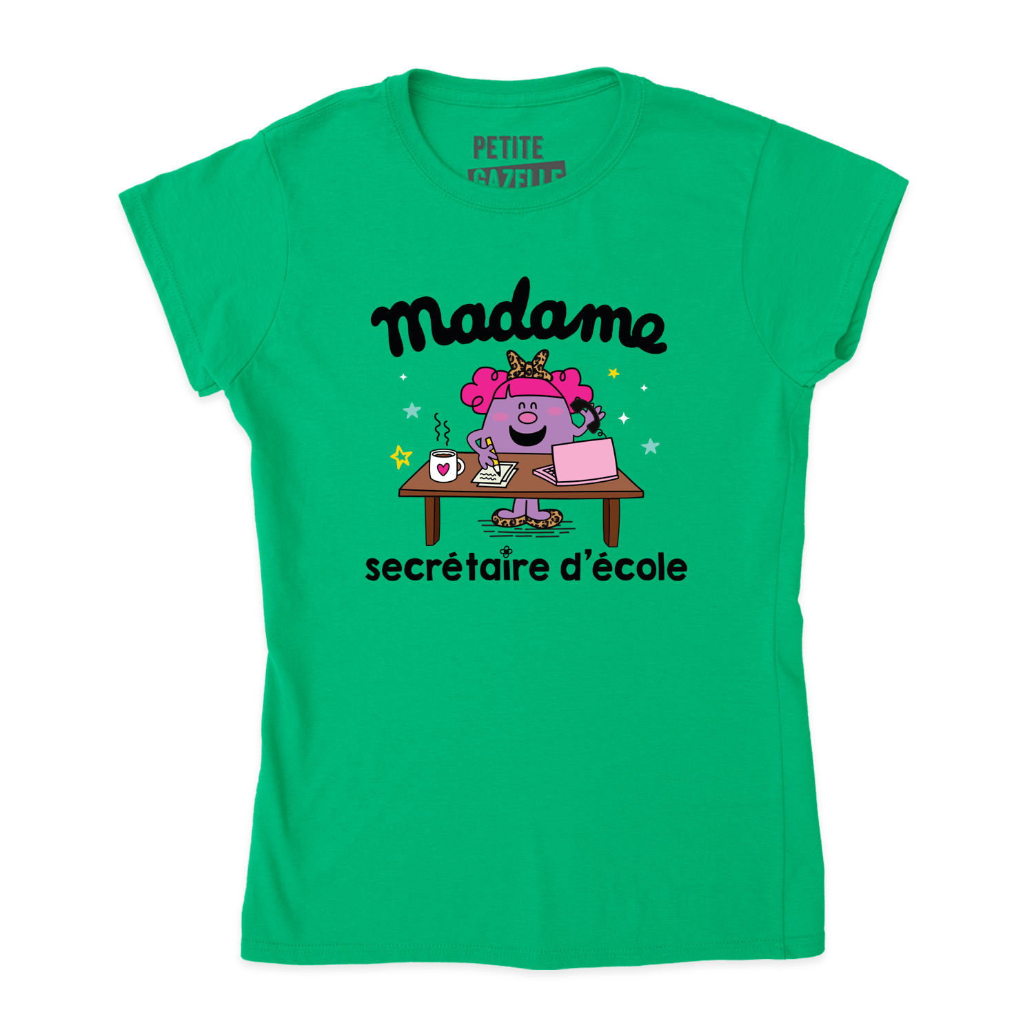TSHIRT AJUSTÉ | Little miss secrétaire - T-Shirt coupe ajustée - Petite Gazelle Atelier