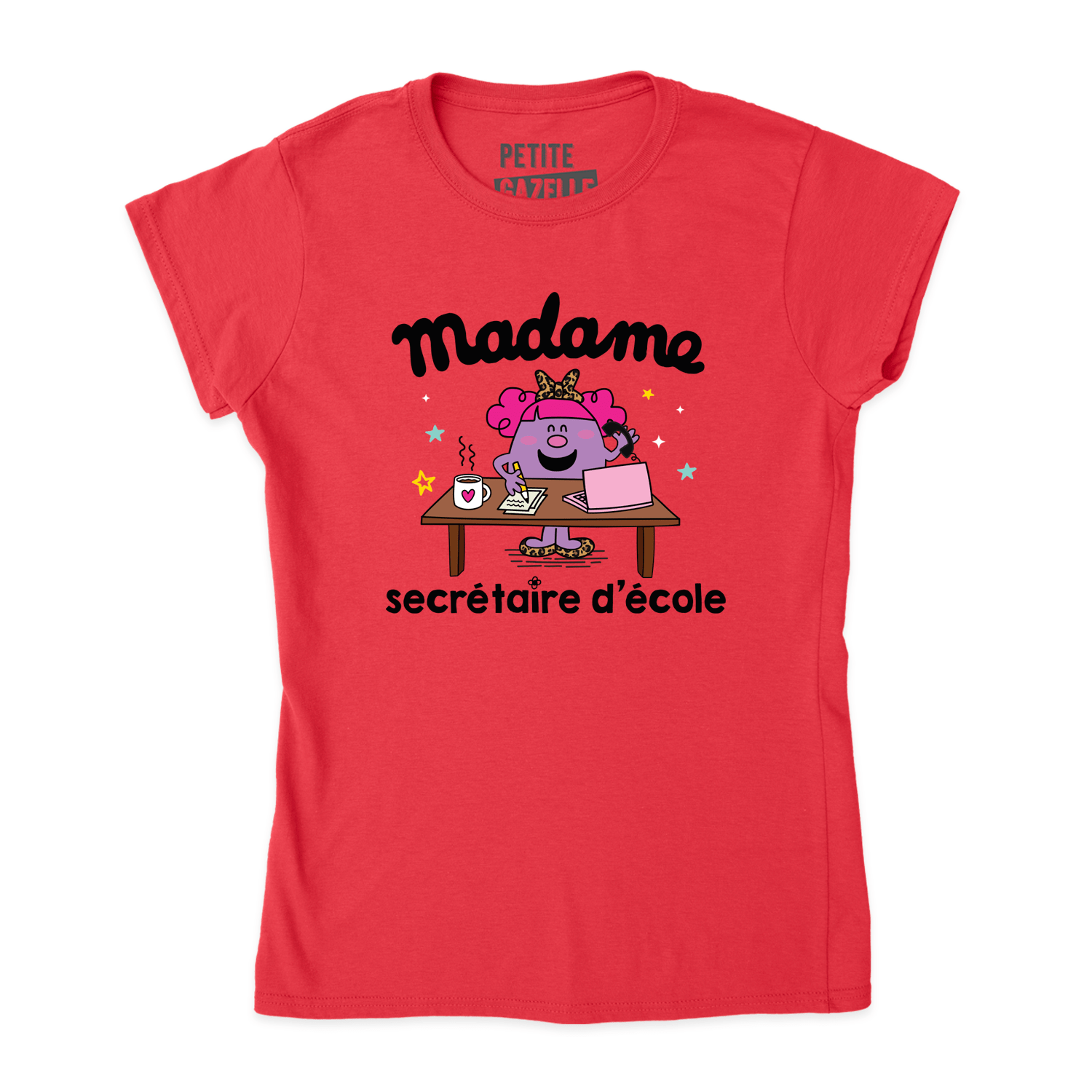 TSHIRT AJUSTÉ | Little miss secrétaire - T-Shirt coupe ajustée - Petite Gazelle Atelier