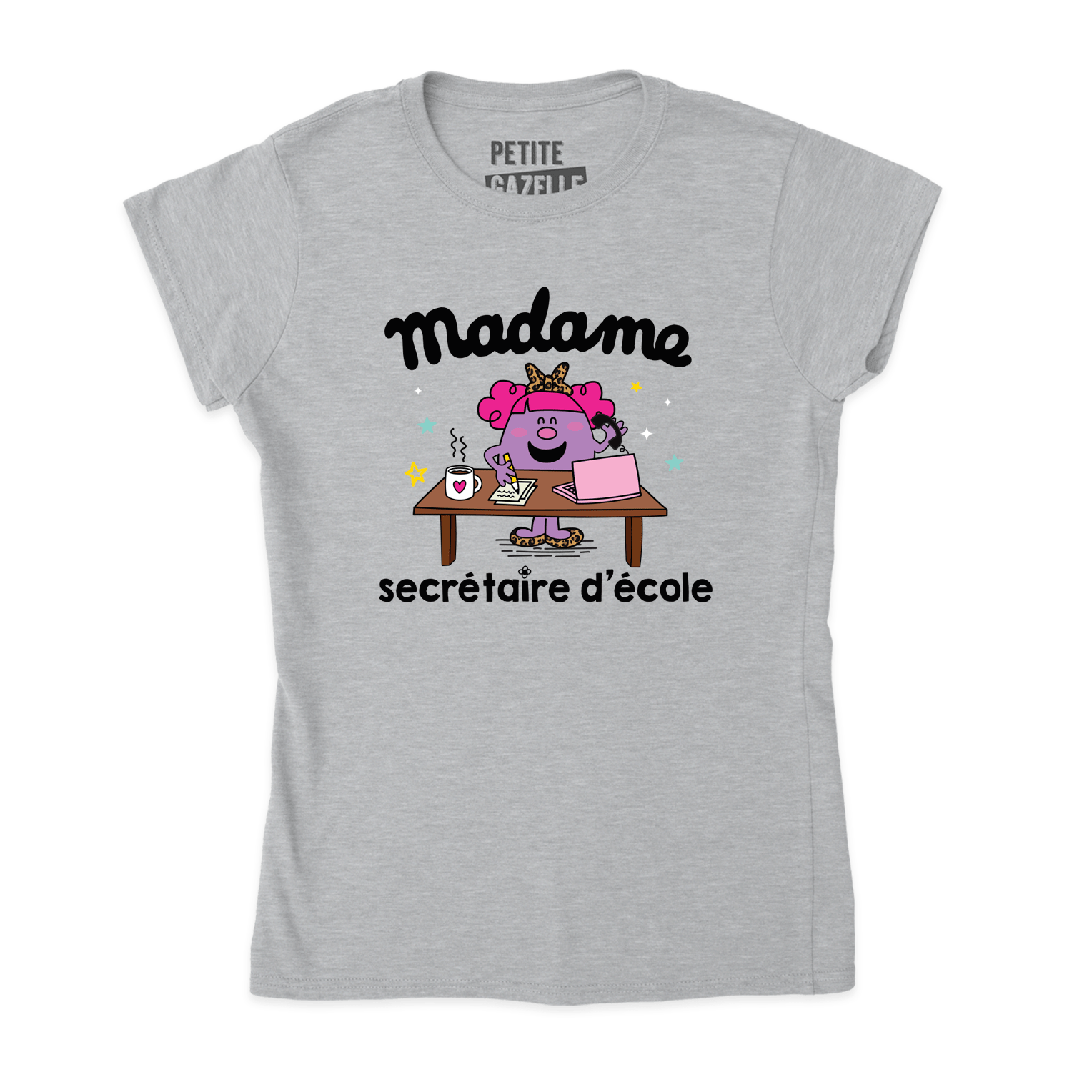 TSHIRT AJUSTÉ | Little miss secrétaire - T-Shirt coupe ajustée - Petite Gazelle Atelier