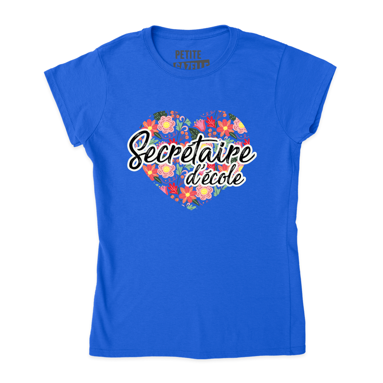TSHIRT AJUSTÉ | Secrétaire Coeurs & Fleurs - T-Shirt coupe ajustée - Petite Gazelle Atelier