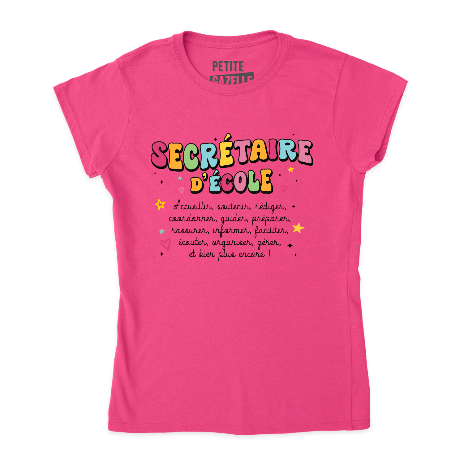TSHIRT AJUSTÉ | Secrétaire Groovy - T-Shirt coupe ajustée - Petite Gazelle Atelier