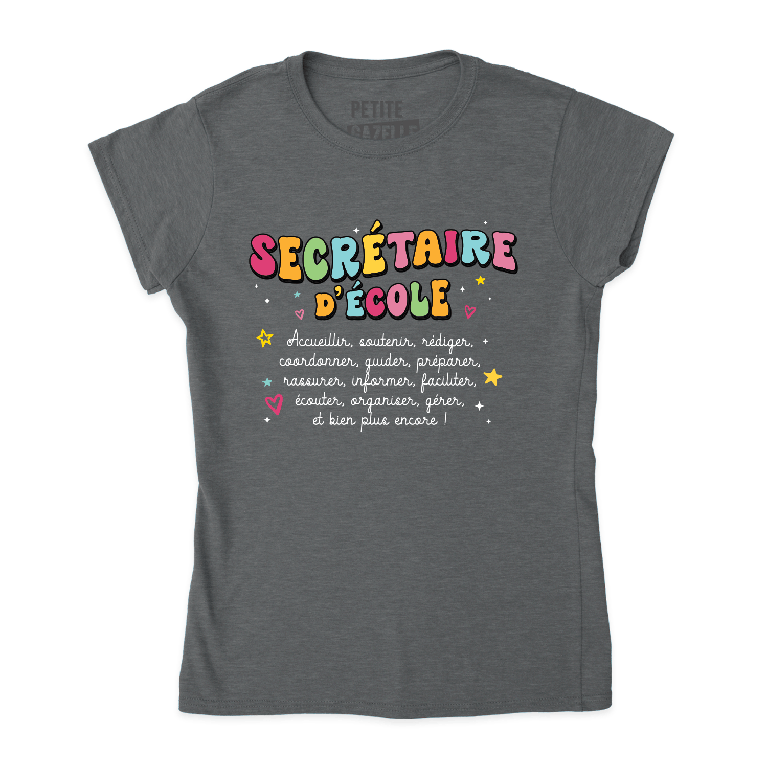 TSHIRT AJUSTÉ | Secrétaire Groovy - T-Shirt coupe ajustée - Petite Gazelle Atelier