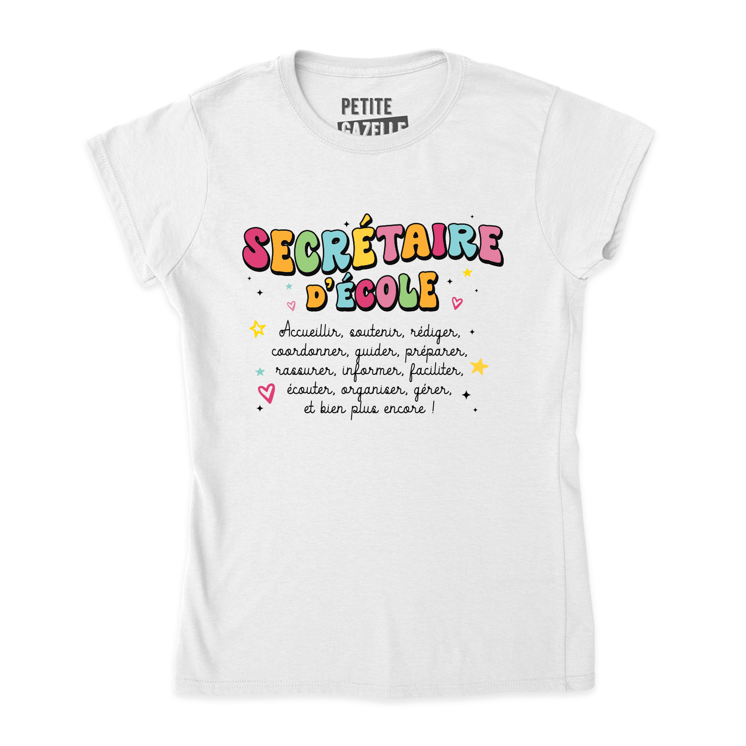 TSHIRT AJUSTÉ | Secrétaire Groovy - T-Shirt coupe ajustée - Petite Gazelle Atelier