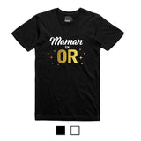 T-shirt unisexe col rond | Femme en or