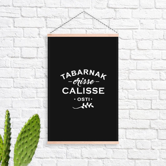 BANNIÈRE | Tabarnak crisse calisse osti - T-shirt Unisexe Col Rond - Petite Gazelle Atelier