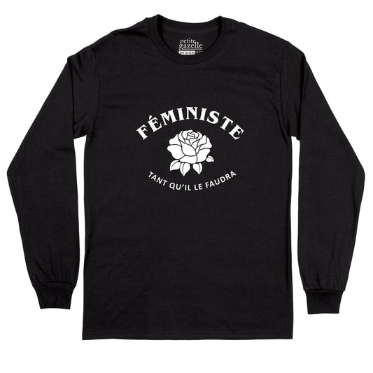 T-Shirt à manches longues | Féministe tant qu'il le faudra - T-Shirt à manches longues - Petite Gazelle Atelier