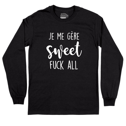 T-Shirt à manches longues | Je me gère sweet fuck all - T-Shirt à manches longues - Petite Gazelle Atelier