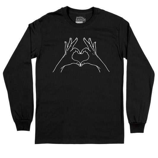T-Shirt à manches longues | Coeur - T-Shirt à manches longues - Petite Gazelle Atelier