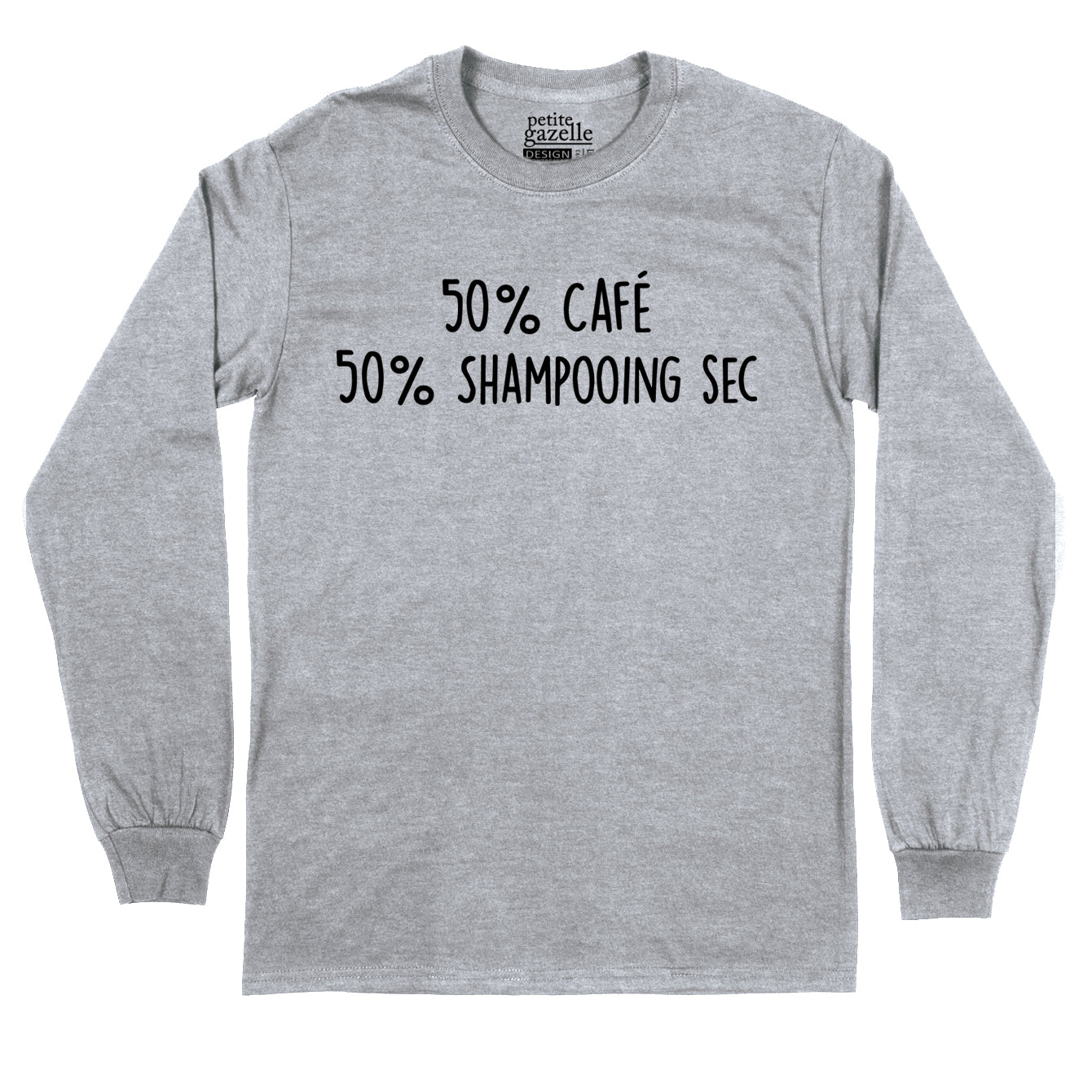 T-Shirt à manches longues | 50% Café 50% Shampooing sec