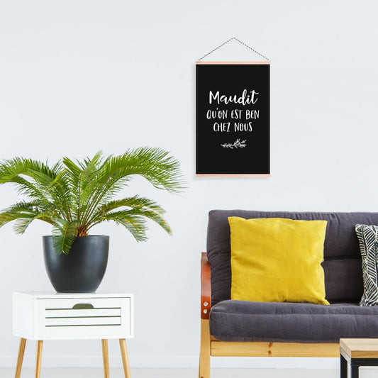 BANNIÈRE | Maudit qu'on est ben chez nous - T-shirt Unisexe Col Rond - Petite Gazelle Atelier