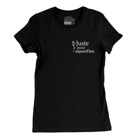 TSHIRT AJUSTÉ | Juste pour aujourd'hui Fleur - T-Shirt coupe ajustée - Petite Gazelle Atelier