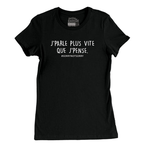 TSHIRT AJUSTÉ | Jparle plus vite que j'pense