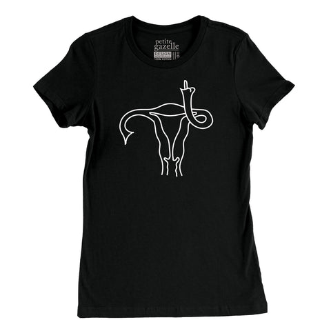 TSHIRT AJUSTÉ | Uterus fâché qu'on se mêle de ses affaires