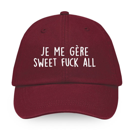 Je me gère sweet fuck all - Casquette - Petite Gazelle Atelier