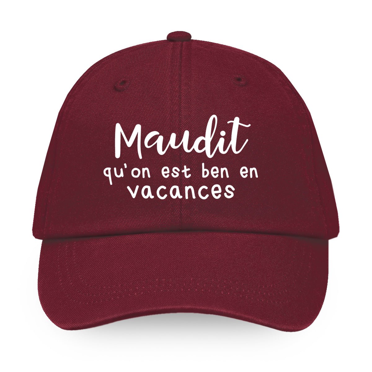 Maudit qu'on est ben en vacances - Casquette - Petite Gazelle Atelier