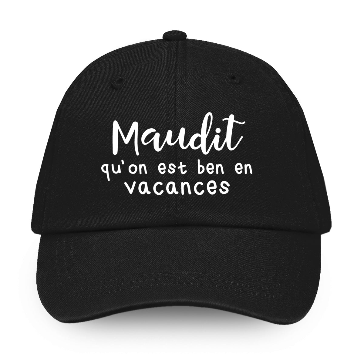 Maudit qu'on est ben en vacances - Casquette - Petite Gazelle Atelier