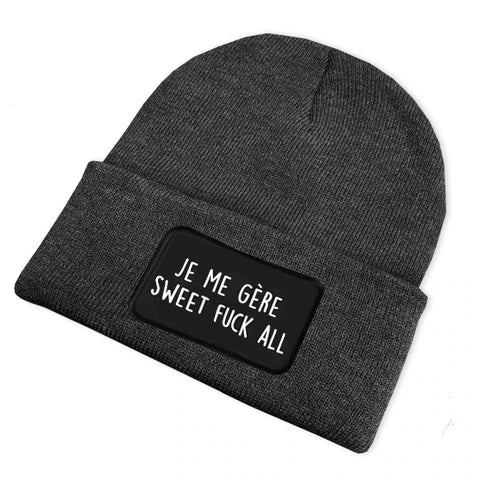 Je me gère sweet fuck all - Tuque - Petite Gazelle Atelier