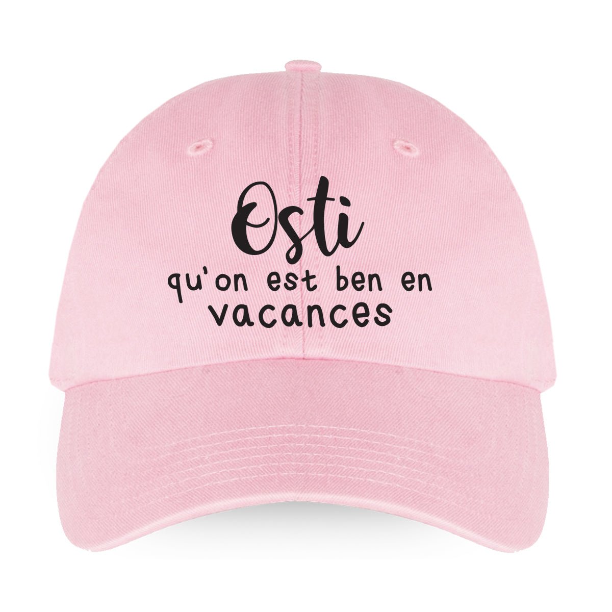 Osti qu'on est ben en vacances - Casquette - Petite Gazelle Atelier