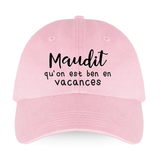 Maudit qu'on est ben en vacances - Casquette - Petite Gazelle Atelier