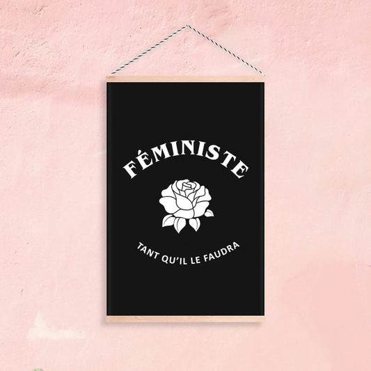 BANNIÈRE | Féministe Tant Qu'il Le Faudra - T-shirt Unisexe Col Rond - Petite Gazelle Atelier