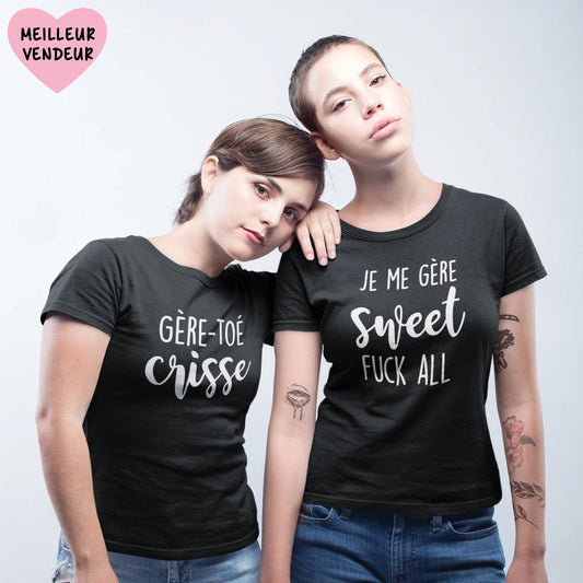 Duo pour adultes | Gère - toé crisse + Je me gère sweet fuck all - Duos - Petite Gazelle Atelier