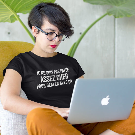 TSHIRT COL ROND | Payée assez cher - T-shirt Unisexe Col Rond - Petite Gazelle Atelier